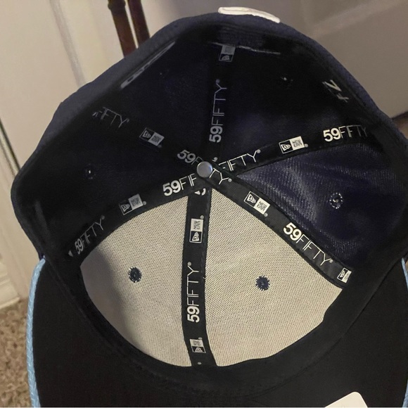 Tampa Bay Rays GAME 59Fifty Fitted Hat New Era Light Navy MLB Cap 7 1/4 NWT. - Picture 7 of 11